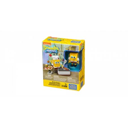 MEGA BLOKS DPH66 non  BURGER QUIRKY. bộ đồ chơi xếp lắp ráp ghép mô hình Spongebob Squarepants WACKY BURGERS Chú Bọt Biển Tinh Nghịch 33 khối