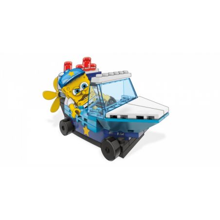 MEGA BLOKS DPH65 non  XE CẢNH SÁT bộ đồ chơi xếp lắp ráp ghép mô hình Spongebob Squarepants SPONGEBOB POLICE RACER Chú Bọt Biển Tinh Nghịch 85 khối