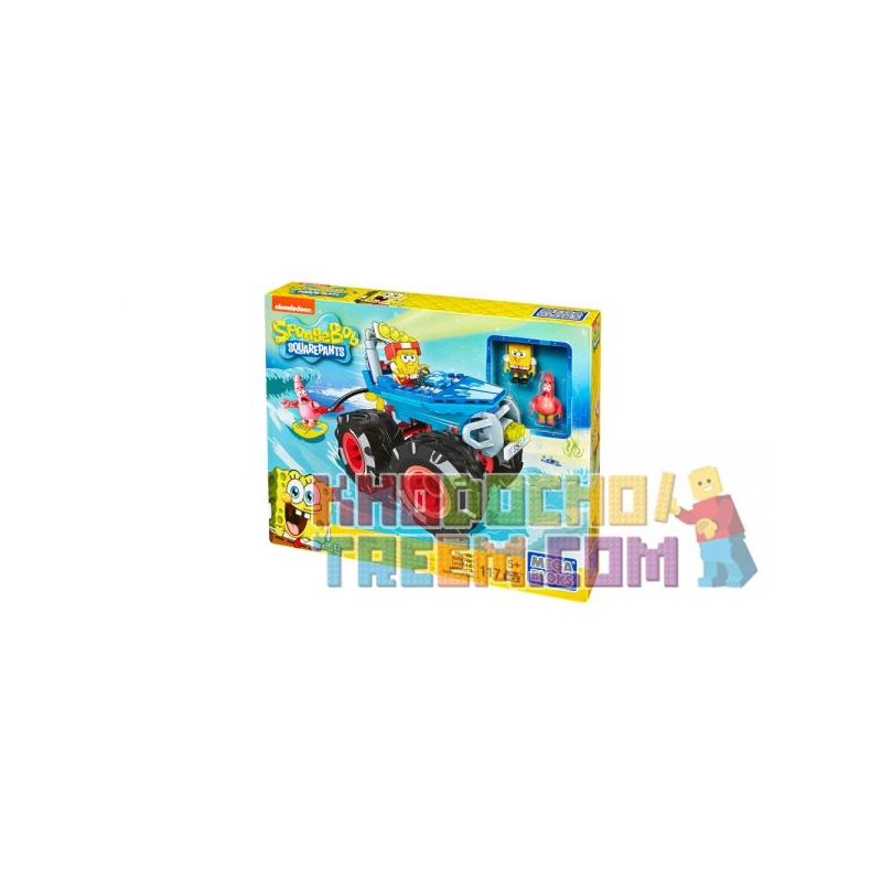 MEGA BLOKS DKT71 non Lego MONSTER CAR RALLY. bộ đồ chơi xếp lắp ráp ghép mô hình Spongebob Squarepants MONSTER RALLY BOAT Chú Bọt Biển Tinh Nghịch 117 khối