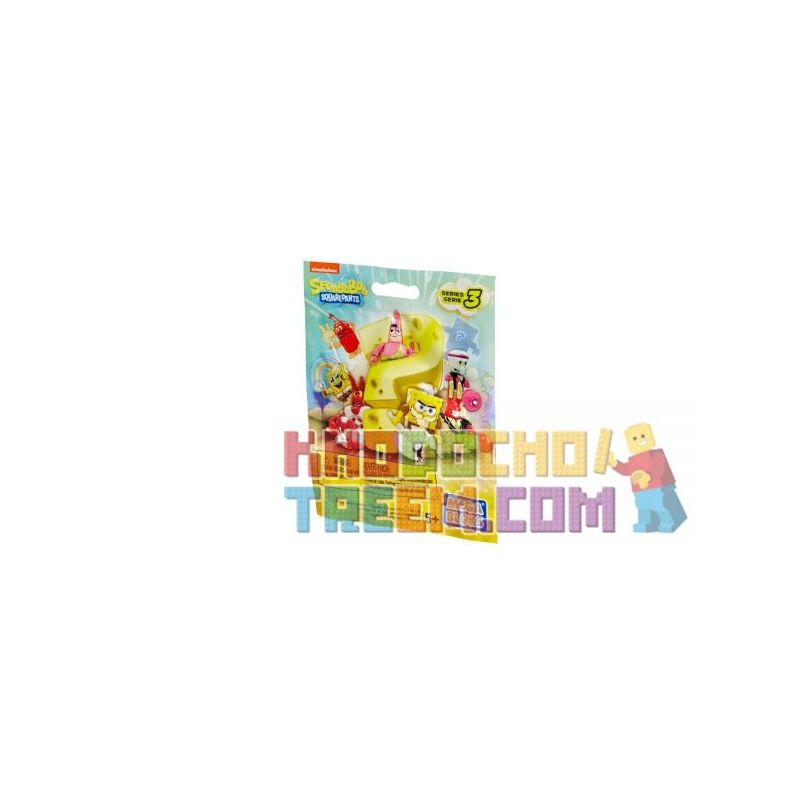 MEGA BLOKS CNJ86 non  MOTION SERIES 3 (TÚI MÙ) bộ đồ chơi xếp lắp ráp ghép mô hình Spongebob Squarepants MICRO ACTION FIGURES SERIES III {RANDOM BAG} Chú Bọt Biển Tinh Nghịch 10 khối