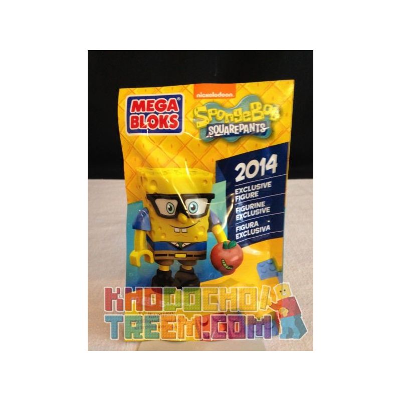 MEGA BLOKS 99706U non Lego NGƯỜI ĐỘC QUYỀN 2014 bộ đồ chơi xếp lắp ráp ghép mô hình Spongebob Squarepants 2014 EXCLUSIVE FIGURE Chú Bọt Biển Tinh Nghịch 10 khối