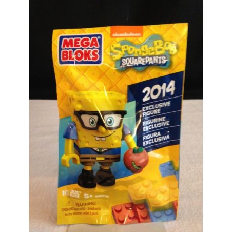 MEGA BLOKS 99706U non  NGƯỜI ĐỘC QUYỀN 2014 bộ đồ chơi xếp lắp ráp ghép mô hình Spongebob Squarepants 2014 EXCLUSIVE FIGURE Chú Bọt Biển Tinh Nghịch 10 khối