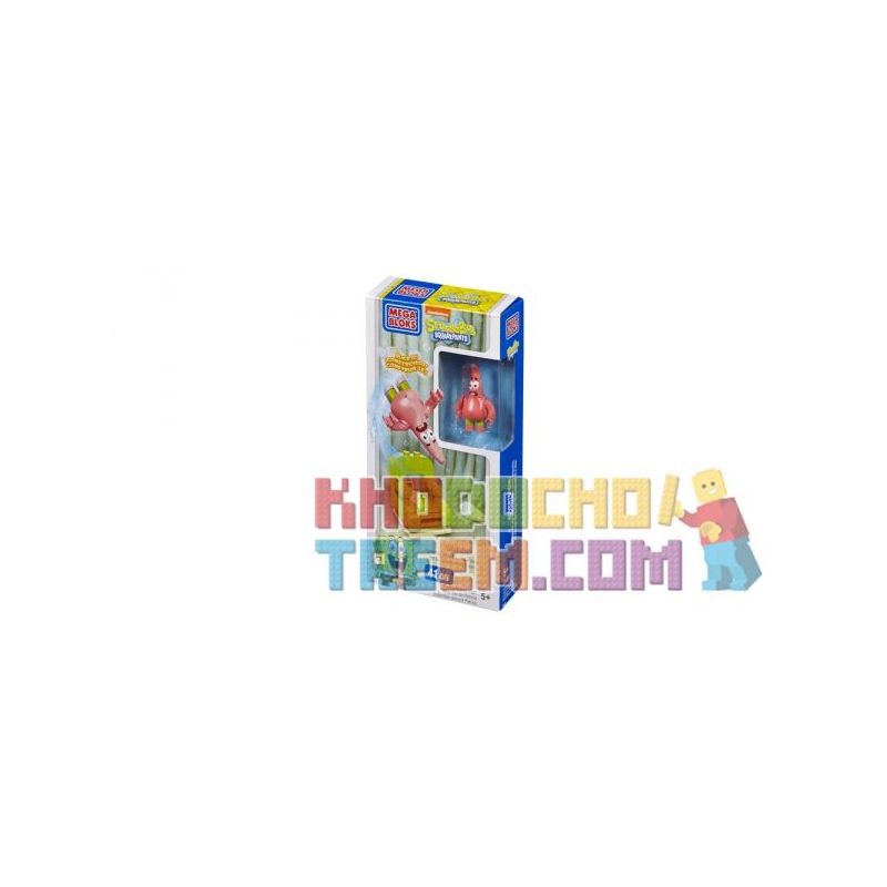 MEGA BLOKS 94629 non Lego THÙNG BA NGÔI SAO LỚN bộ đồ chơi xếp lắp ráp ghép mô hình Spongebob Squarepants PATRICK WACKY PACK Chú Bọt Biển Tinh Nghịch 41 khối