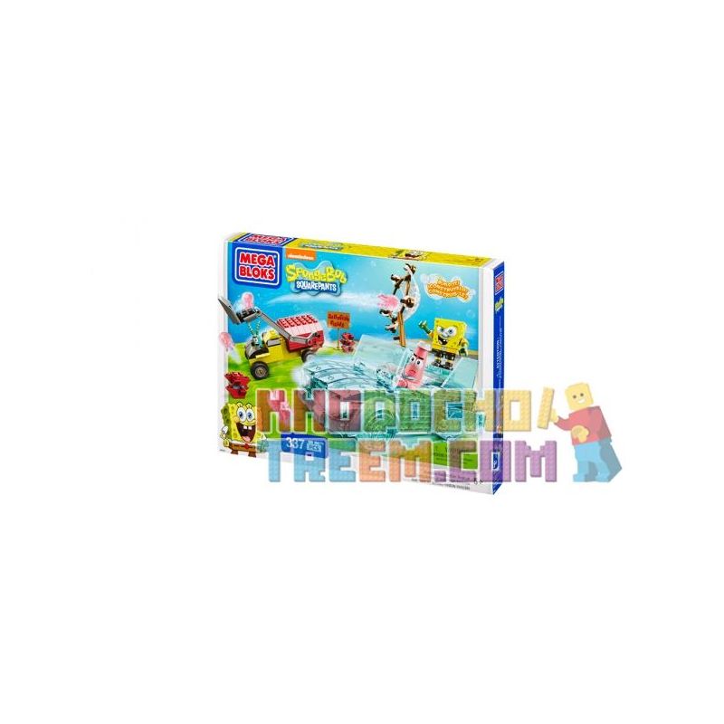 MEGA BLOKS 94620 non Lego CỨU XE TÀNG HÌNH. bộ đồ chơi xếp lắp ráp ghép mô hình Spongebob Squarepants INVISIBLE BOATMOBILE RESCUE Chú Bọt Biển Tinh Nghịch 337 khối