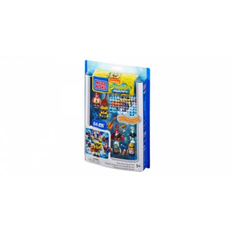 MEGA BLOKS 94619 non  BAN NHẠC ROCK bộ đồ chơi xếp lắp ráp ghép mô hình Spongebob Squarepants ROCK BAND FIGURE PACK Chú Bọt Biển Tinh Nghịch 84 khối