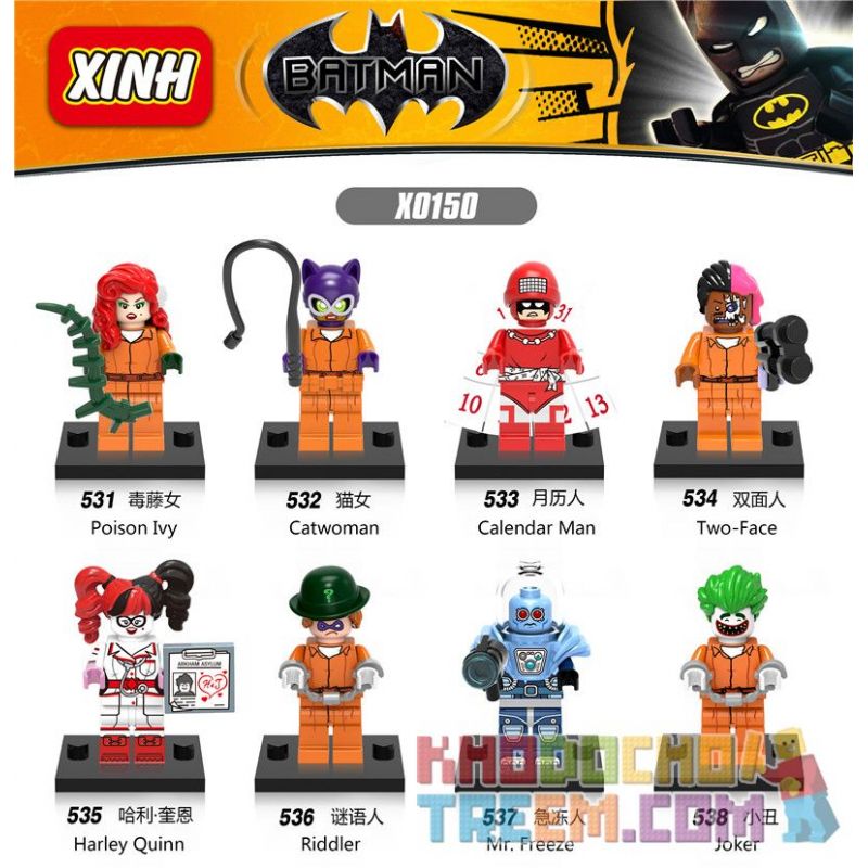 XINH 531 532 533 534 535 536 537 538 X0150 0150 non Lego HÀNG TRĂM NGƯỜI 8 DƠI bộ đồ chơi xếp lắp ráp ghép mô hình Marvel Super Heroes BATMAN Siêu Anh Hùng Marvel