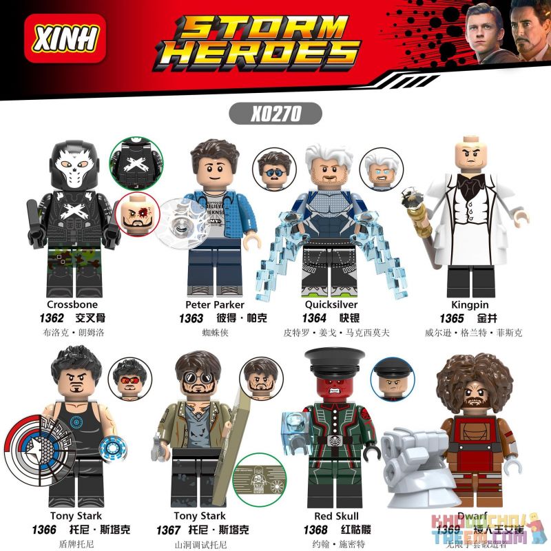 XINH X0270 0270 1362 1363 1364 1365 1366 1367 1368 1369 non Lego HÀNG TRĂM NGƯỜI 8 SIÊU ANH HÙNG bộ đồ chơi xếp lắp ráp ghép mô hình Marvel Super Heroes STORM HEROES Siêu Anh Hùng Marvel