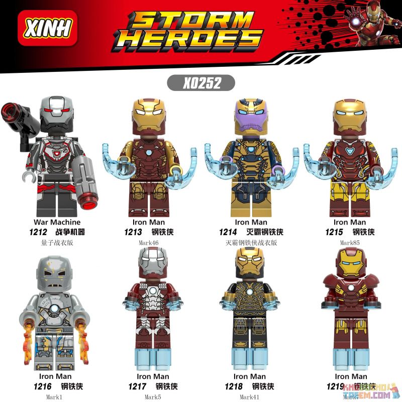 XINH X0252 0252 1212 1213 1214 1215 1216 1217 1218 1219 non Lego HÀNG TRĂM NGƯỜI 8 SẮT bộ đồ chơi xếp lắp ráp ghép mô hình Marvel Super Heroes STORM HEROES Siêu Anh Hùng Marvel