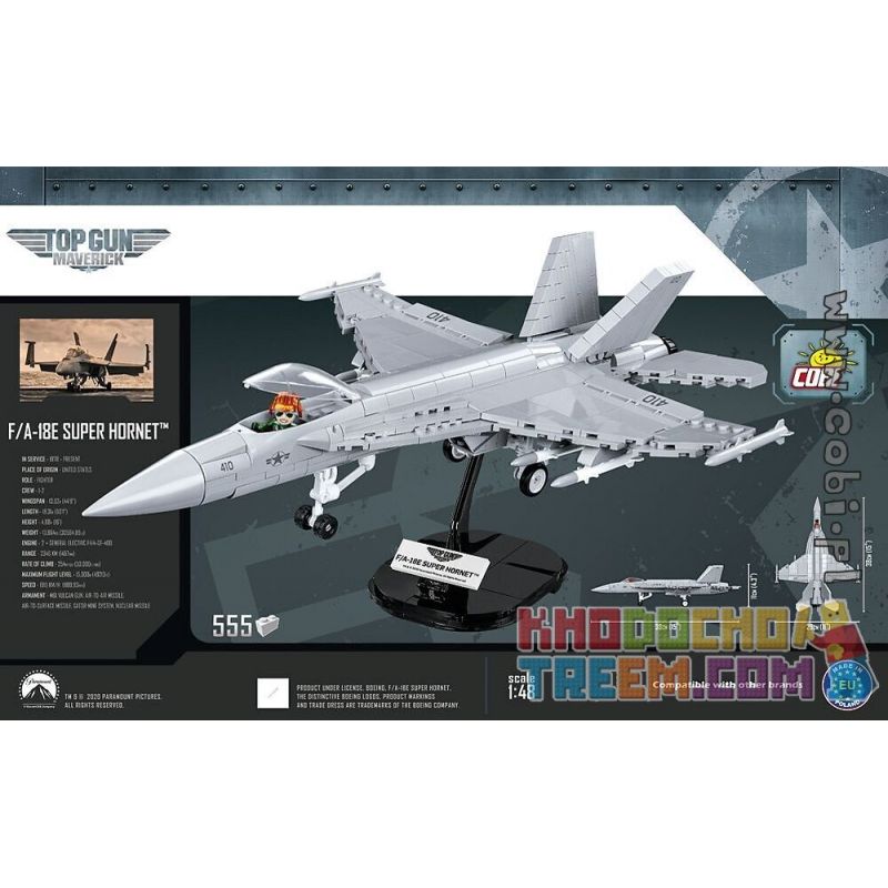 COBI CHARACTER BUILDING 5804 COBI-5804 COBI5804 non  BỘ ĐỆM SIÊU A-18E bộ đồ chơi xếp lắp ráp ghép mô hình F/A-18E SUPER HORNET™ 555 khối