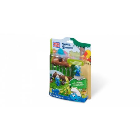 MEGA BLOKS 10736 non  LỦNG LẲNG SPIRIT bộ đồ chơi xếp lắp ráp ghép mô hình Trolls World Tour HANDY SMURF Cuộc Lưu Diễn Của Các Chú Lùn 27 khối