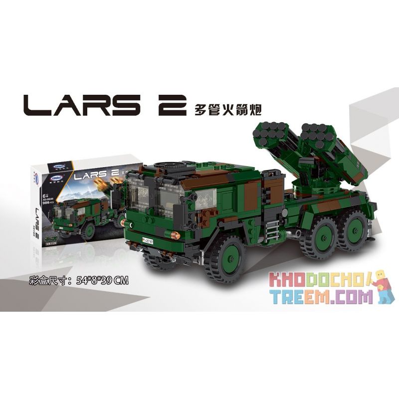 XINGBAO XB-06048 06048 XB06048 non Lego TÊN LỬA NHIỀU ỐNG bộ đồ chơi xếp lắp ráp ghép mô hình Military Army LARS 2 Quân Sự Bộ Đội 986 khối