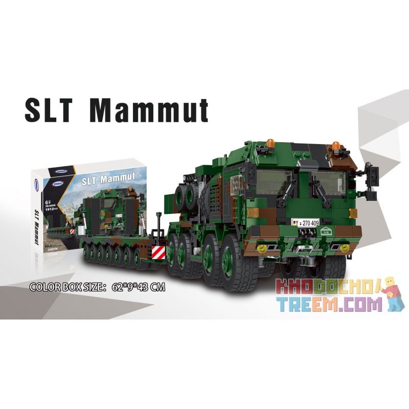 XINGBAO XB-06046 06046 XB06046 non  XE VẬN CHUYỂN TĂNG MAN HX-81 bộ đồ chơi xếp lắp ráp ghép mô hình Military Army SLT MAMMUT Quân Sự Bộ Đội 1912 khối XINGBAO XB-06046 06046 XB06046 non  XE VẬN CHUYỂN TĂNG MAN HX-81 bộ đồ chơi xếp lắp ráp ghép mô hình Military Army SLT MAMMUT Quân Sự Bộ Đội 1912 khối