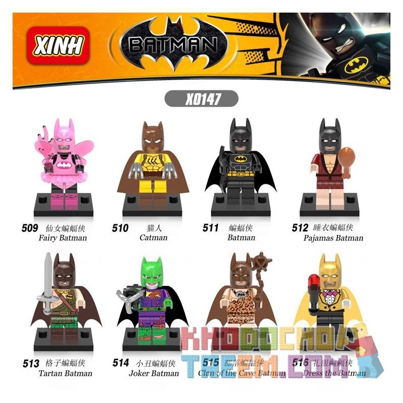 XINH X0147 0147 509 510 511 512 513 514 515 516 non Lego HÀNG TRĂM NGƯỜI 8 DƠI bộ đồ chơi xếp lắp ráp ghép mô hình The Lego Batman Movie Người Dơi Bảo Vệ Gotham