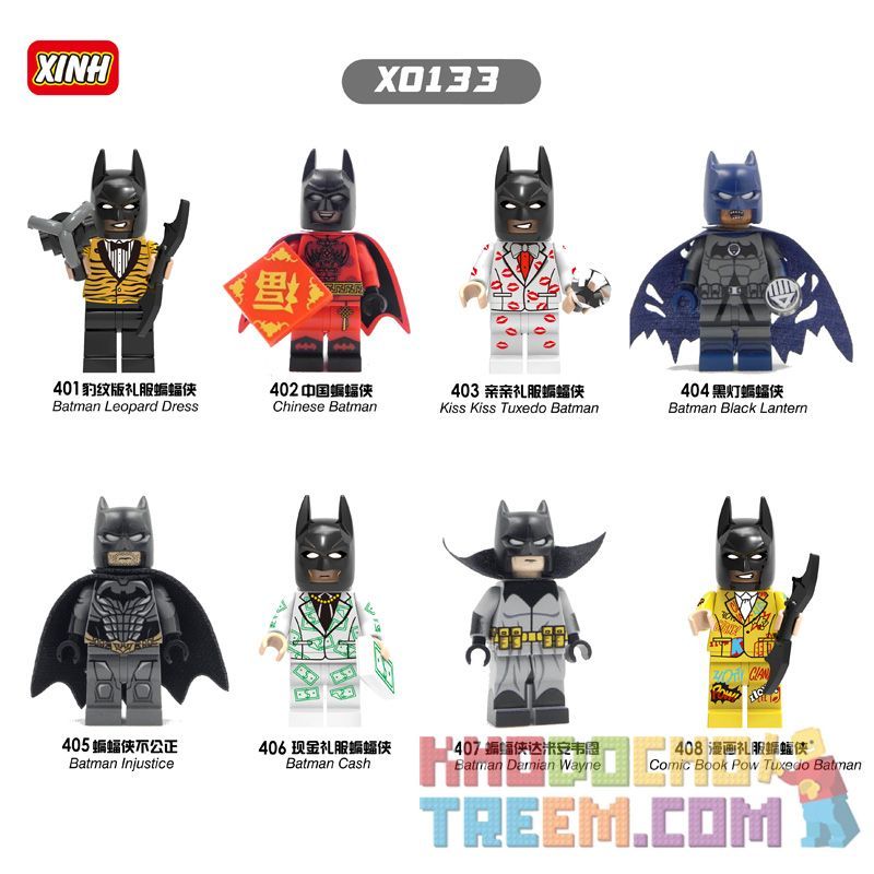 XINH X0133 0133 401 402 403 404 405 406 407 408 non Lego HÀNG TRĂM NGƯỜI 8 DƠI bộ đồ chơi xếp lắp ráp ghép mô hình The Lego Batman Movie Người Dơi Bảo Vệ Gotham