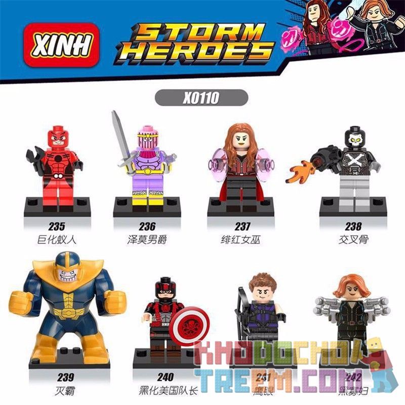 XINH X0110 0110 235 236 237 238 239 240 241 242 non Lego HÀNG TRĂM NGƯỜI 8 SIÊU ANH HÙNG bộ đồ chơi xếp lắp ráp ghép mô hình Marvel Super Heroes STORM HEROES Siêu Anh Hùng Marvel