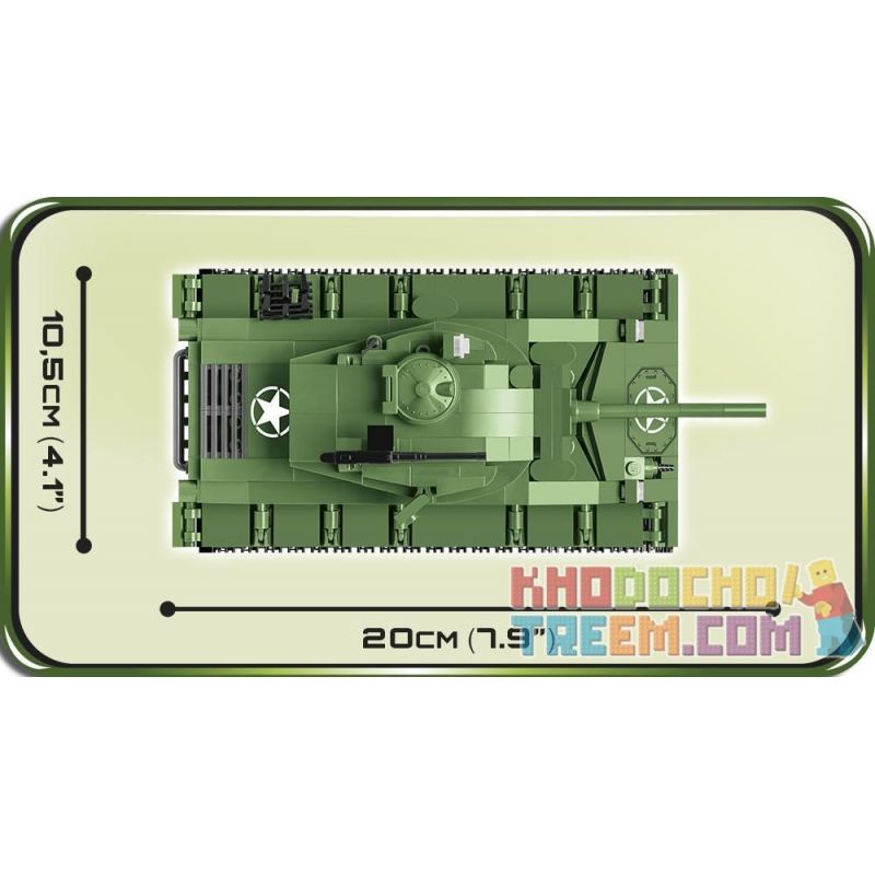 COBI CHARACTER BUILDING 2543 COBI-2543 COBI2543 non  M24 XIAFEI TANK. bộ đồ chơi xếp lắp ráp ghép mô hình Military Army M24 CHAFFEE Quân Sự Bộ Đội 588 khối