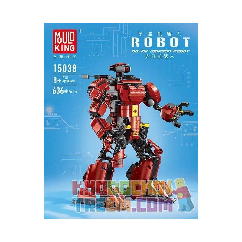 MouldKing 15038 Mould King 15038 non  ROBOT ĐỎ bộ đồ chơi xếp lắp ráp ghép mô hình MK CRIMSON ROBOT 636 khối