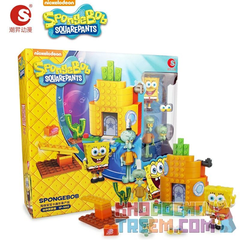 CHAOSHENG SP-S002 S002 SPS002 non Lego NHÀ DỨA MINI bộ đồ chơi xếp lắp ráp ghép mô hình Spongebob Squarepants SPONGE BOB SQUARE PANTS Chú Bọt Biển Tinh Nghịch