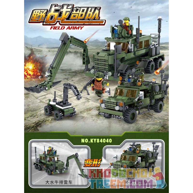 Kazi KY84040 84040 non  CON LĂN TRÂU LỚN CARIOT M-ATV bộ đồ chơi xếp lắp ráp ghép mô hình Field Army FIELD ARMY MISSILE LAUNCH VEHICLE Chiến Trường 560 khối Kazi KY84040 84040 non  CON LĂN TRÂU LỚN CARIOT M-ATV bộ đồ chơi xếp lắp ráp ghép mô hình Field Army FIELD ARMY MISSILE LAUNCH VEHICLE Chiến Trường 560 khối