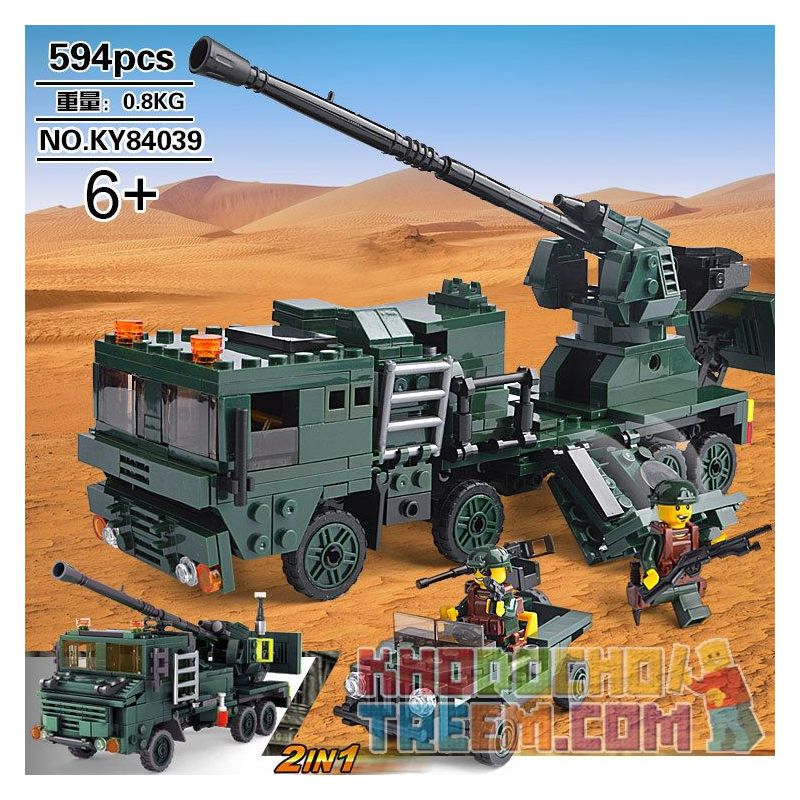 Kazi KY84039 84039 non Lego XE CÓ ĐƯỜNG KÍNH 155 MM 52 LẦN LỰU ĐẠN "CAESAR" THEO PHONG CÁCH BÁNH 榴弹 bộ đồ chơi xếp lắp ráp ghép mô hình Field Army FIELD ARMY MISSILE LAUNCH VEHICLE Chiến Trường 594 khối