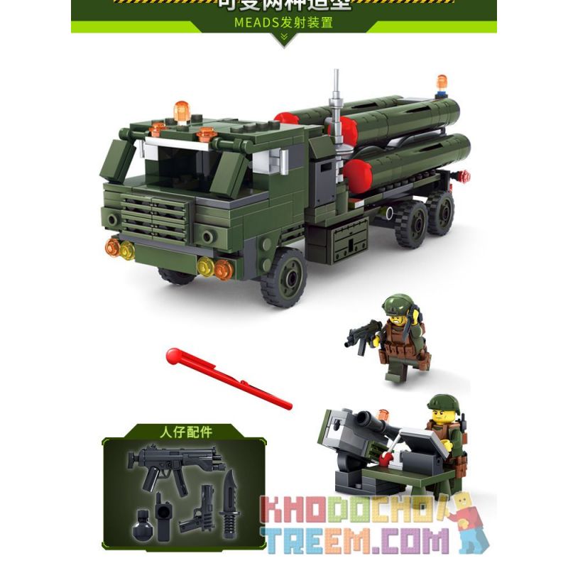 Kazi KY84037 84037 non  XE PHÓNG TÊN LỬA 5P85D THIẾT BỊ KHỞI CHẠY MEADS bộ đồ chơi xếp lắp ráp ghép mô hình Field Army FIELD ARMY MISSILE LAUNCH VEHICLE Chiến Trường 536 khối