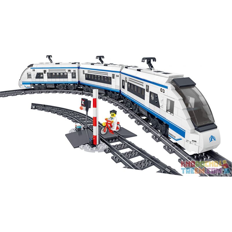 ZHEGAO QL0310 0310 non  TÀU CAO TỐC HÀI HÒA bộ đồ chơi xếp lắp ráp ghép mô hình Trains RAIL TRANSIT Tàu Hỏa 941 khối