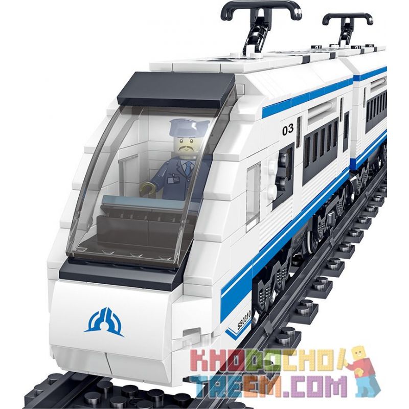 ZHEGAO QL0310 0310 non  TÀU CAO TỐC HÀI HÒA bộ đồ chơi xếp lắp ráp ghép mô hình Trains RAIL TRANSIT Tàu Hỏa 941 khối