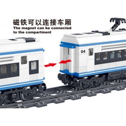 ZHEGAO QL0310 0310 non  TÀU CAO TỐC HÀI HÒA bộ đồ chơi xếp lắp ráp ghép mô hình Trains RAIL TRANSIT Tàu Hỏa 941 khối