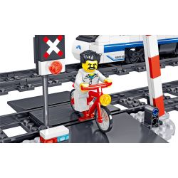 ZHEGAO QL0310 0310 non  TÀU CAO TỐC HÀI HÒA bộ đồ chơi xếp lắp ráp ghép mô hình Trains RAIL TRANSIT Tàu Hỏa 941 khối