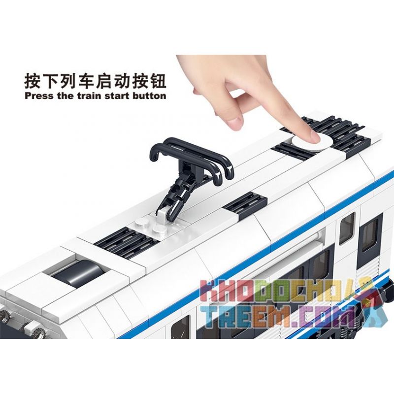 ZHEGAO QL0310 0310 non  TÀU CAO TỐC HÀI HÒA bộ đồ chơi xếp lắp ráp ghép mô hình Trains RAIL TRANSIT Tàu Hỏa 941 khối
