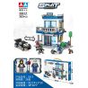 CHAOBAO RENREN 5517 non  ĐỒN CẢNH SÁT bộ đồ chơi xếp lắp ráp ghép mô hình City SWAT TEAM ACTION Thành Phố 382 khối