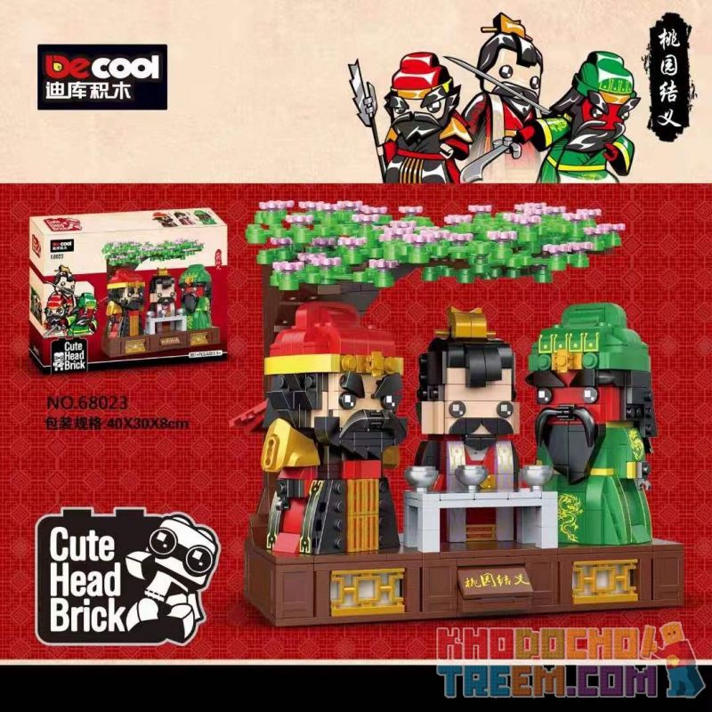 DECOOL JiSi BrickCool 68023 Xếp hình kiểu Lego Cute Head Brick Taoyuan Knot Đào Viên Không Có 887 khối