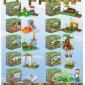 ZHEGAO QL0572 0572 non Lego CƠ SỞ TRANG TRẠI SINH THÁI bộ đồ chơi xếp lắp ráp ghép mô hình Minecraft CUBE WORLD Game Xây Dựng