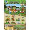 ZHEGAO QL0572 0572 non  CƠ SỞ TRANG TRẠI SINH THÁI bộ đồ chơi xếp lắp ráp ghép mô hình Minecraft CUBE WORLD Game Xây Dựng
