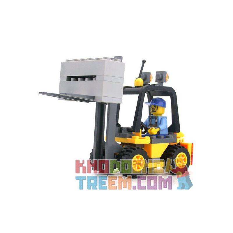 Bozhi 8041 non Lego XE NÂNG bộ đồ chơi xếp lắp ráp ghép mô hình City FORKTRUCK Thành Phố 70 khối