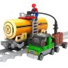 AUSINI 25414 non  TRẠM XĂNG DÒNG CHẢY. bộ đồ chơi xếp lắp ráp ghép mô hình Trains Tàu Hỏa 199 khối