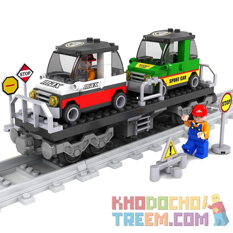 AUSINI 25412 non Lego XE NGỰA bộ đồ chơi xếp lắp ráp ghép mô hình Trains Tàu Hỏa 186 khối