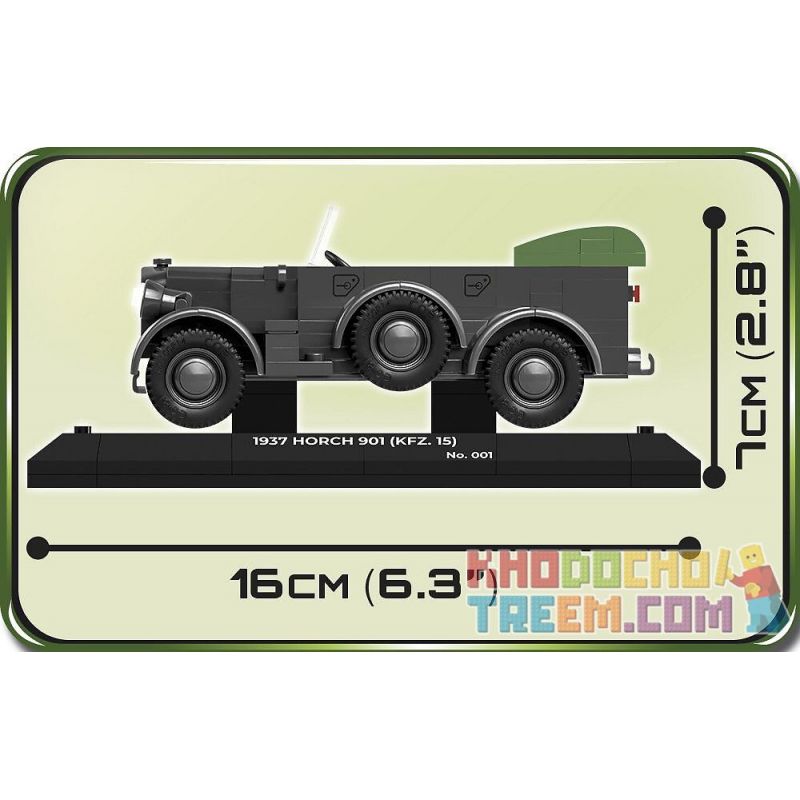 COBI CHARACTER BUILDING COBI-2404 2404 COBI2404 COBI-2405 2405 COBI2405 non  1937 HOYCH 901 KFZ. 15 ĐỨC TRUYỀN THÔNG RADIO HOHSHI bộ đồ chơi xếp lắp ráp ghép mô hình Military Army 1937 HORCH 901 (KFZ.15) Quân Sự Bộ Đội 185 khối