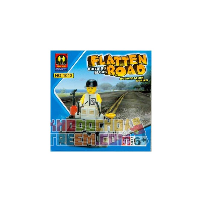 ZEPHYR KNIGHT 1013 non Lego TRỤC LĂN bộ đồ chơi xếp lắp ráp ghép mô hình City FLATTEN ROAD Thành Phố 33 khối