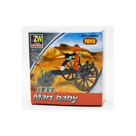 JINGZHIWEI 801 non  SAO HỎA BÉ bộ đồ chơi xếp lắp ráp ghép mô hình City MARS BABY Thành Phố 23 khối
