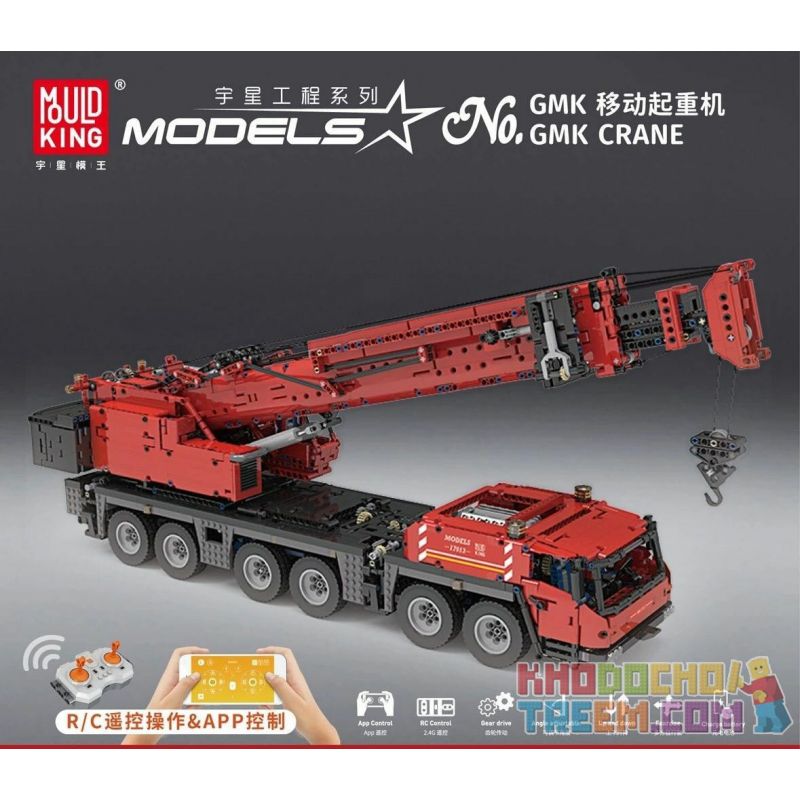 MouldKing 17013 17013-H Mould King 17013 17013-H non Lego GRUF MOBILE CRANE. bộ đồ chơi xếp lắp ráp ghép mô hình Technic GROVE GMK CRANE Kỹ Thuật Công Nghệ Cao Mô Hình Phương Tiện 4460 khối