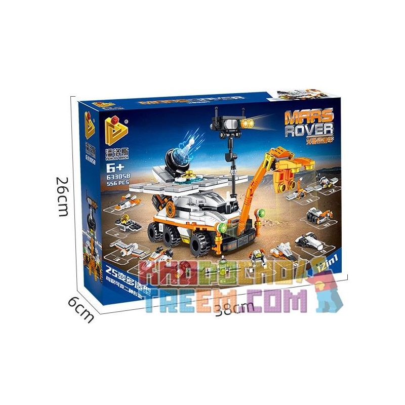 PanlosBrick 633058 Panlos Brick 633058 non Lego XE PHÁT HIỆN MARS 12IN1 bộ đồ chơi xếp lắp ráp ghép mô hình MARS ROVER 539 khối