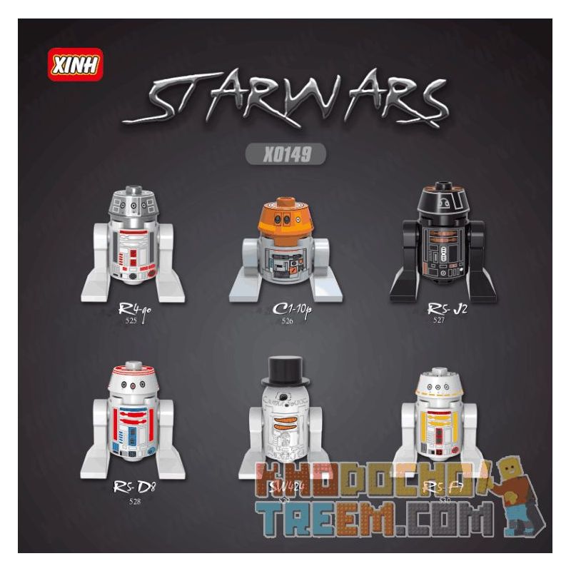 XINH X0149 0149 525 526 527 528 529 530 non Lego ROBOT HÀNG KHÔNG VŨ TRỤ bộ đồ chơi xếp lắp ráp ghép mô hình Collectable Minifigures STAR WARS Búp Bê Sưu Tầm