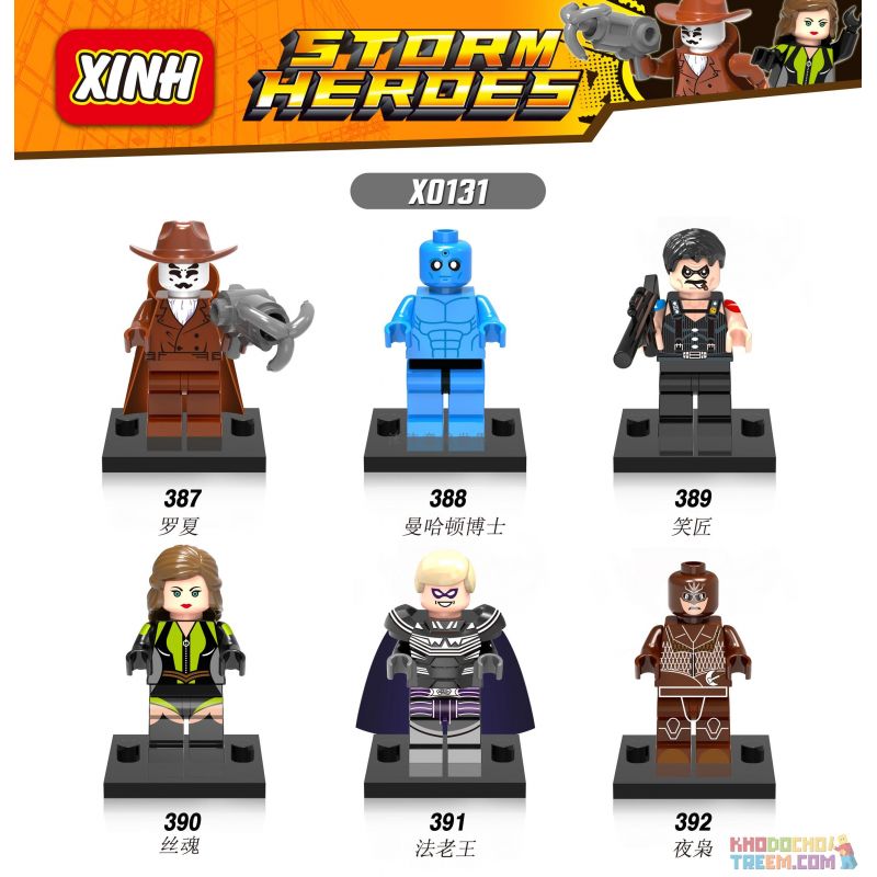XINH X0131 0131 387 388 389 390 391 392 non Lego WARDER. bộ đồ chơi xếp lắp ráp ghép mô hình Collectable Minifigures STORM HEROES Búp Bê Sưu Tầm