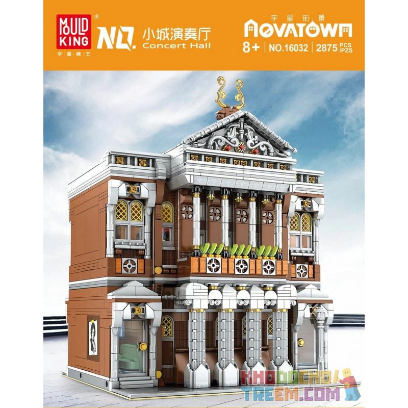 MouldKing 16032 Mould King 16032 non  XIAOCHENG CHƠI HỘI TRƯỜNG bộ đồ chơi xếp lắp ráp ghép mô hình Modular Buildings NOVATOWN CONCERT HALL Mô Hình Nhà Cửa 2875 khối