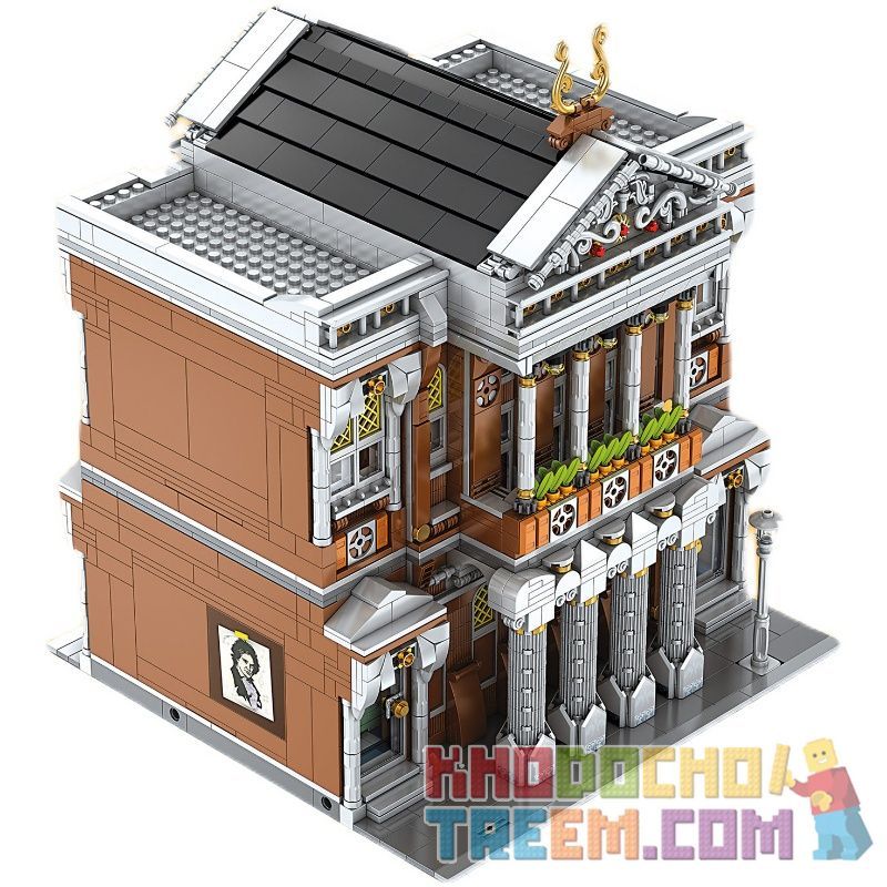 MouldKing 16032 Mould King 16032 non  XIAOCHENG CHƠI HỘI TRƯỜNG bộ đồ chơi xếp lắp ráp ghép mô hình Modular Buildings NOVATOWN CONCERT HALL Mô Hình Nhà Cửa 2875 khối