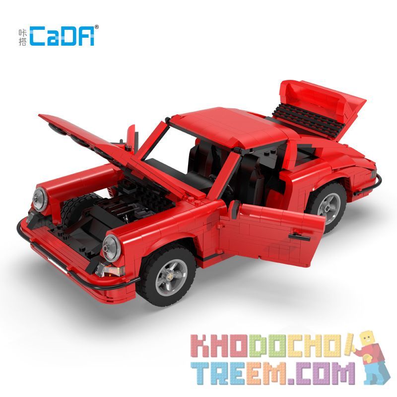 DOUBLEE CADA C61045 61045 non  XE THỂ THAO RETRO PORSCHE 911 12 5 tỷ lệ 1:12.5 bộ đồ chơi xếp lắp ráp ghép mô hình Creator Expert Chuyên Gia Sáng Tạo 1429 khối