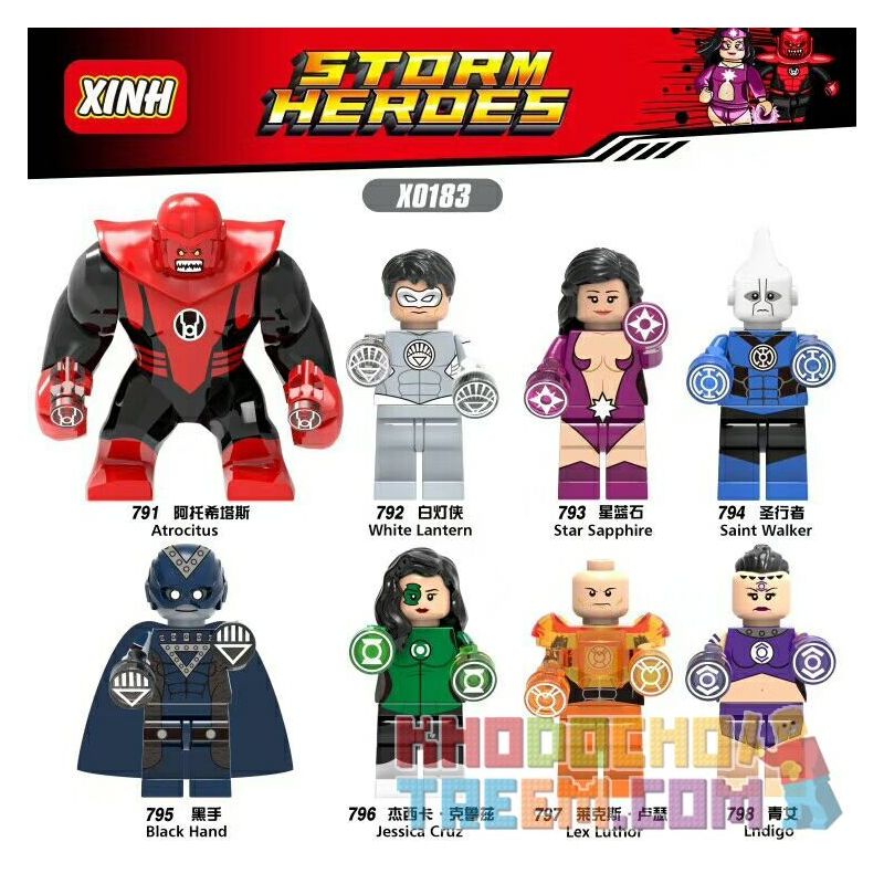 XINH X0183 0183 791 792 793 794 795 796 797 798 non Lego HÀNG TRĂM NGƯỜI 8 SIÊU ANH HÙNG bộ đồ chơi xếp lắp ráp ghép mô hình Dc Comics Super Heroes STORM HEROES Siêu Anh Hùng Dc