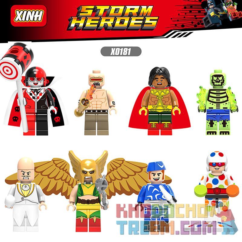 XINH X0181 0181 775 776 777 778 780 781 782 779 non Lego HÀNG TRĂM NGƯỜI 8 SIÊU ANH HÙNG bộ đồ chơi xếp lắp ráp ghép mô hình Dc Comics Super Heroes STORM HEROES Siêu Anh Hùng Dc