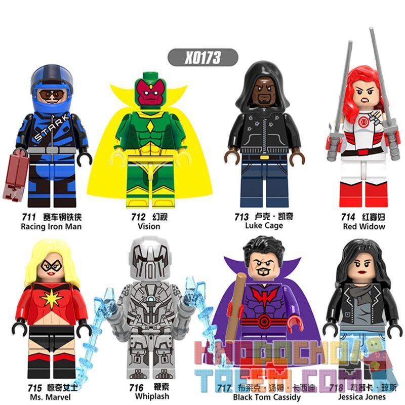 XINH X0173 0173 711 712 713 714 715 716 717 718 non Lego HÀNG TRĂM NGƯỜI 8 SIÊU ANH HÙNG bộ đồ chơi xếp lắp ráp ghép mô hình Marvel Super Heroes STORM HEROES Siêu Anh Hùng Marvel